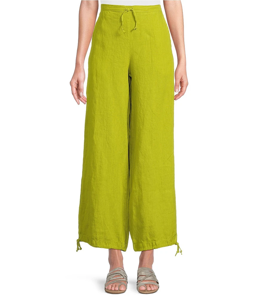 Bryn Walker Light Linen Wide Leg Oversized Fit Pull-On Pants