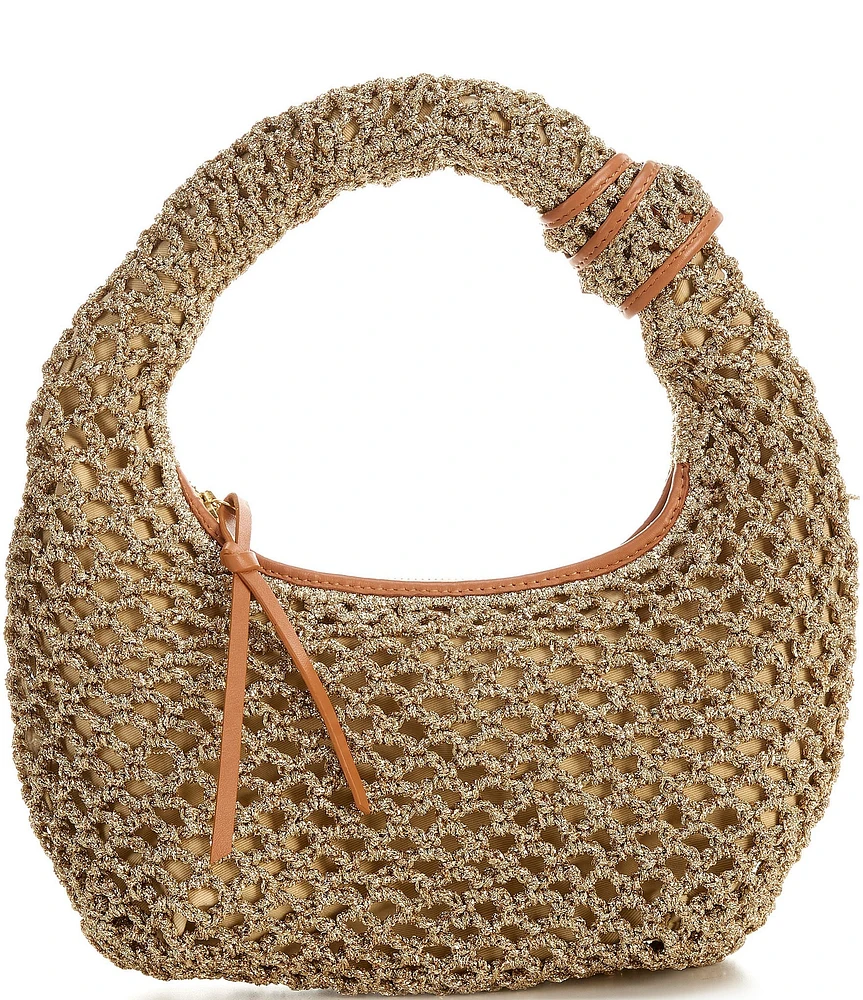 Btb Los Angeles Azalia Straw Lurex Hobo Bag