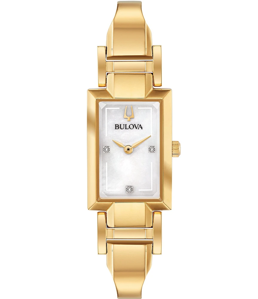 Bulova Women's Classic Quartz Analog Stainless Steel Bangle Bracelet Watch