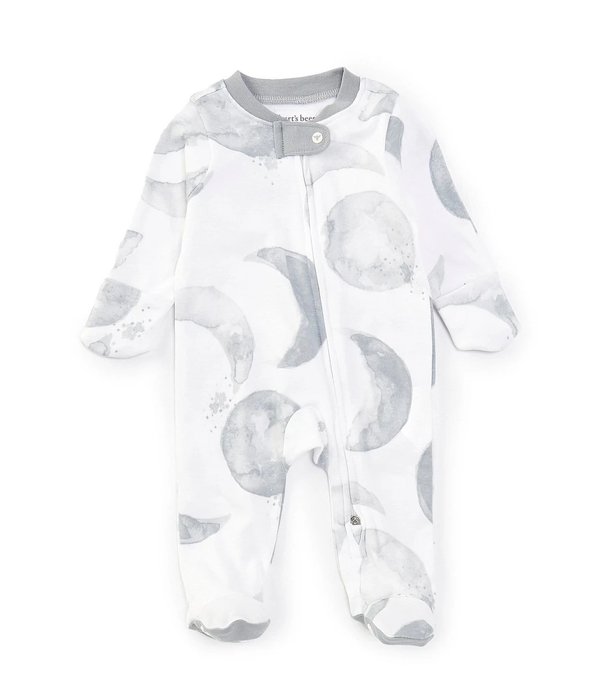 Burt's Bees Baby Boys Long-Sleeve Hello Moon Footed Coverall