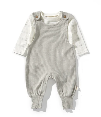 Burt's Bees Baby Boys Plaid Jumpsuit & Bodysuit Set