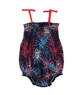 Burt's Bees Baby Girls Sleeveless Bubble Celebrate America Bodysuit