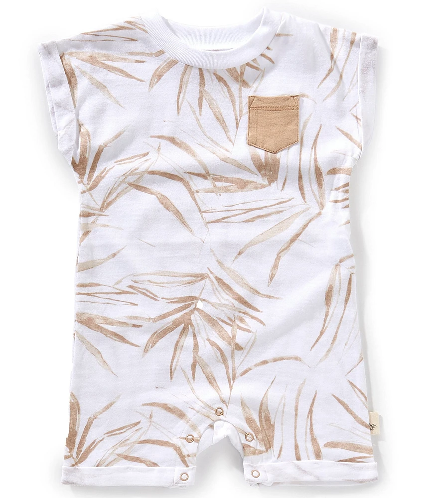 Burt's Bees Baby Doleman Sleeve Shady Palms Romper