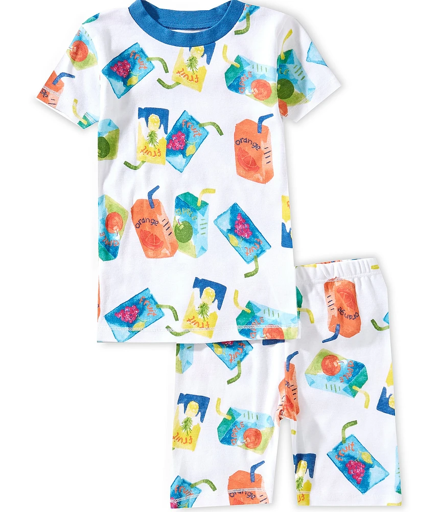 Burt's Bees Little Boys Short Sleeve Juice Box Pajama T-Shirt & Matching Shorts Set