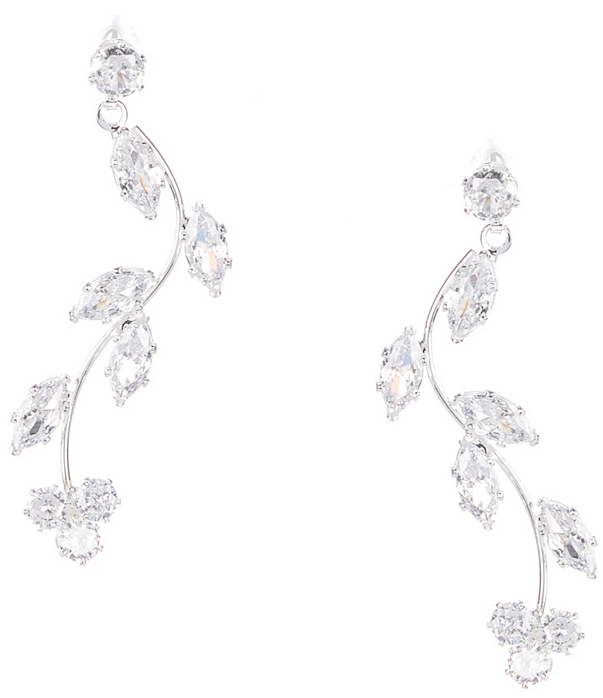C by Cezanne CZ Vine Cherry Drop Earrings
