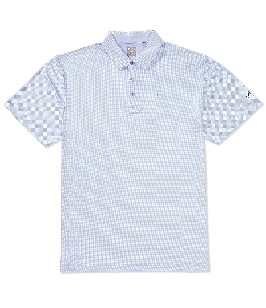 Callaway Big & Tall Prospin Gingham Short Sleeve Polo Shirt