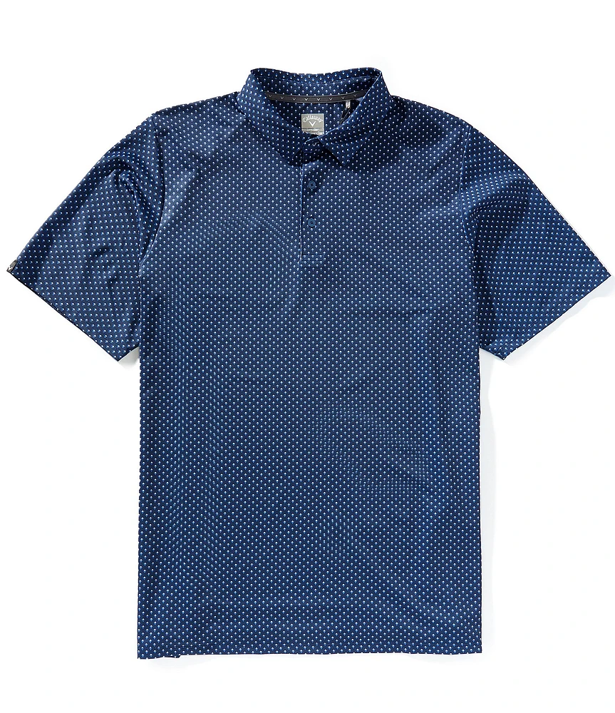Callaway Big & Tall Trademark Chevron Print Short Sleeve Polo Shirt