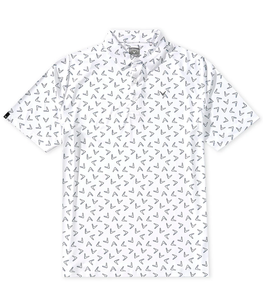 Callaway Chevron Printed Short Sleeve Golf Polo Shirt