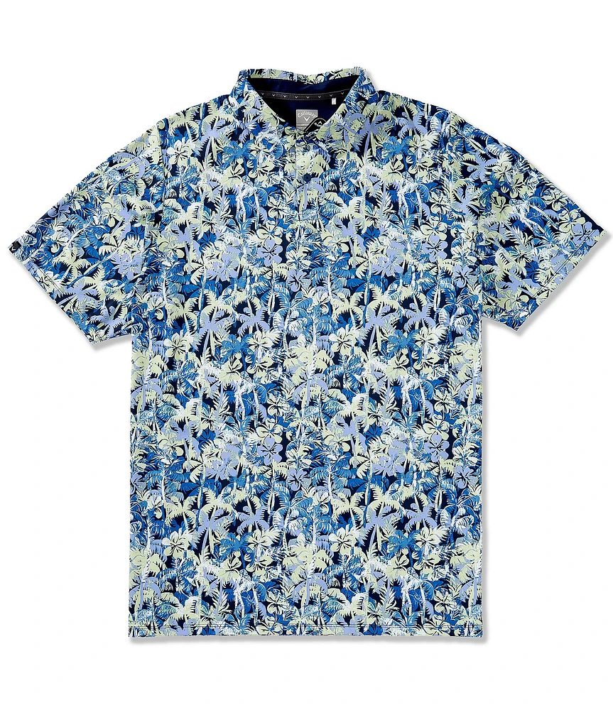Callaway Sunrise Confetti Print Short Sleeve Polo Shirt