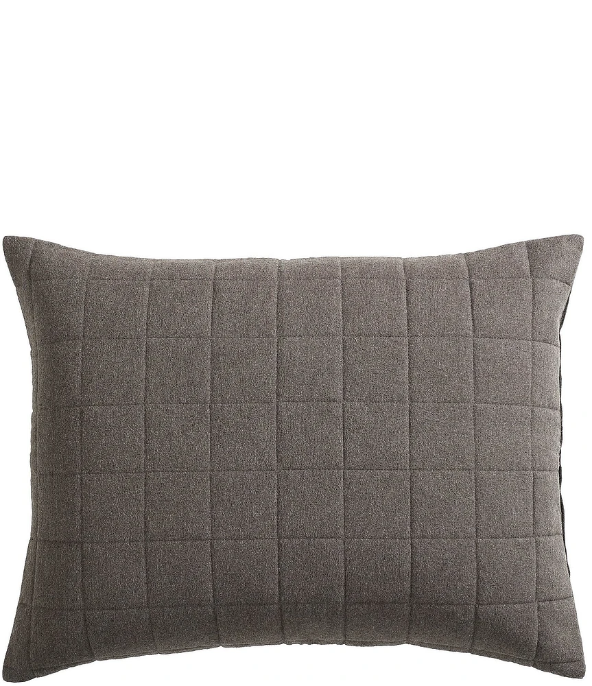 Calvin Klein Melange Cotton Flannel Pillow Sham, Set of 2
