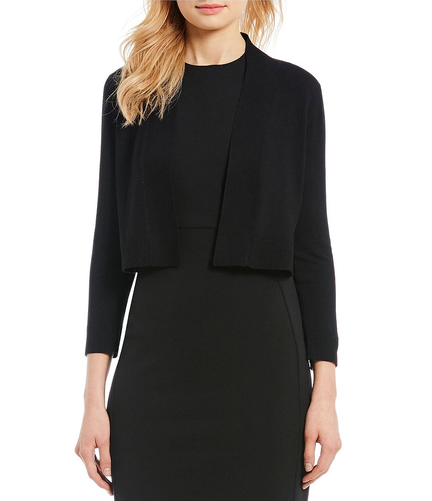 Calvin Klein Open Front 3/4 Sleeve Shrug
