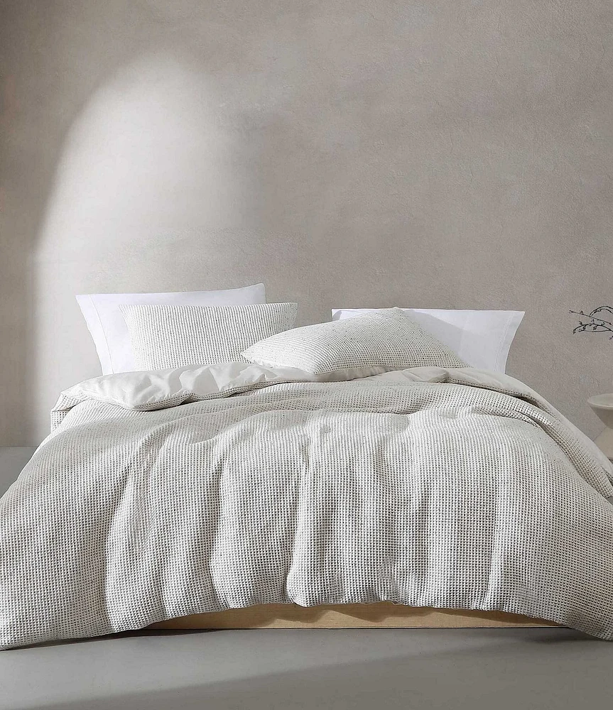 Calvin Klein Speckled Waffle Cotton Gauze Duvet Cover Mini Set