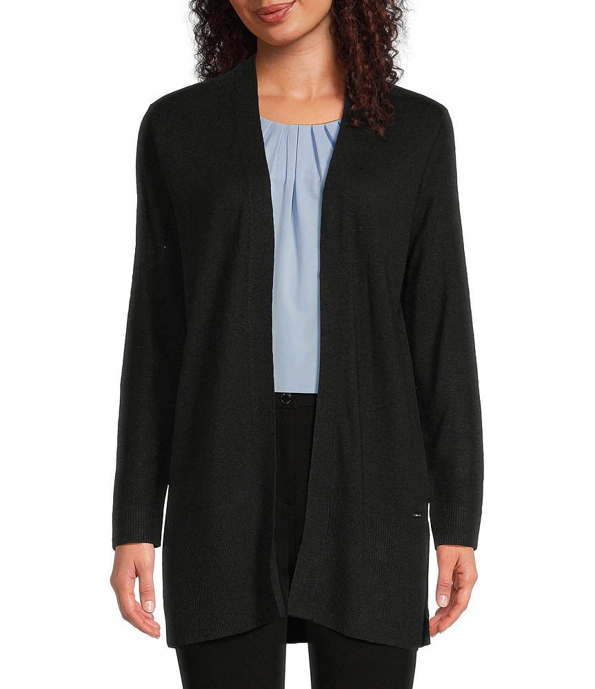 Calvin Klein Sweater Knit Open Front Long Sleeve Cardigan