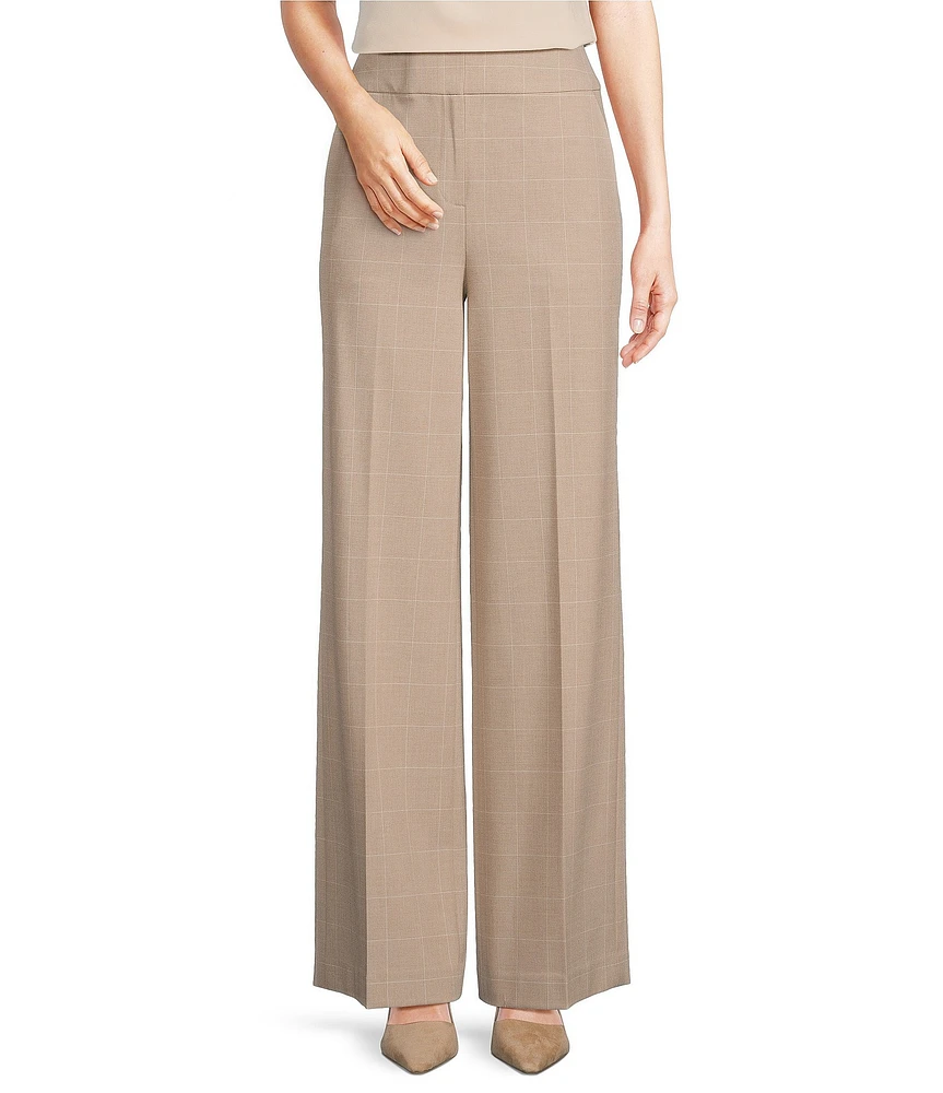 Calvin Klein Windowpane Wide Leg Pants