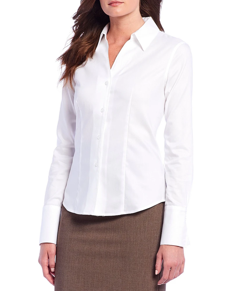 Calvin Klein Wrinkle-Free Pinpoint Oxford Blouse