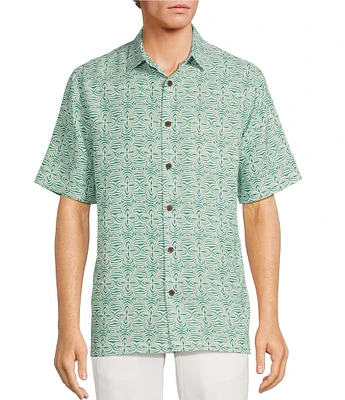 Caribbean Batik Print Short Sleeve Woven Shirt
