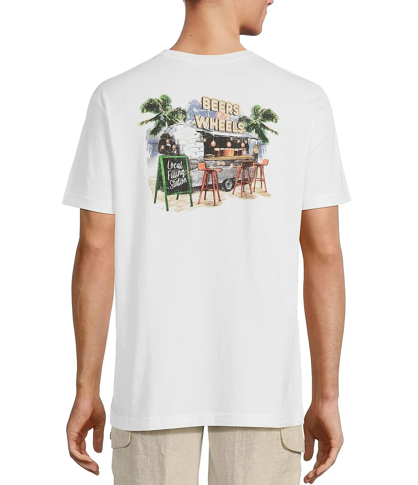 Caribbean Big & Tall Beers On Wheels Short Sleeve Graphic T-Shirt