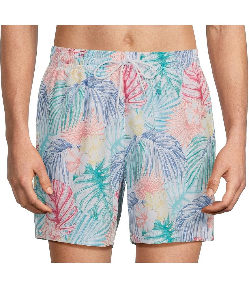 Caribbean Foliage Sketch 6#double; Swim Trunks