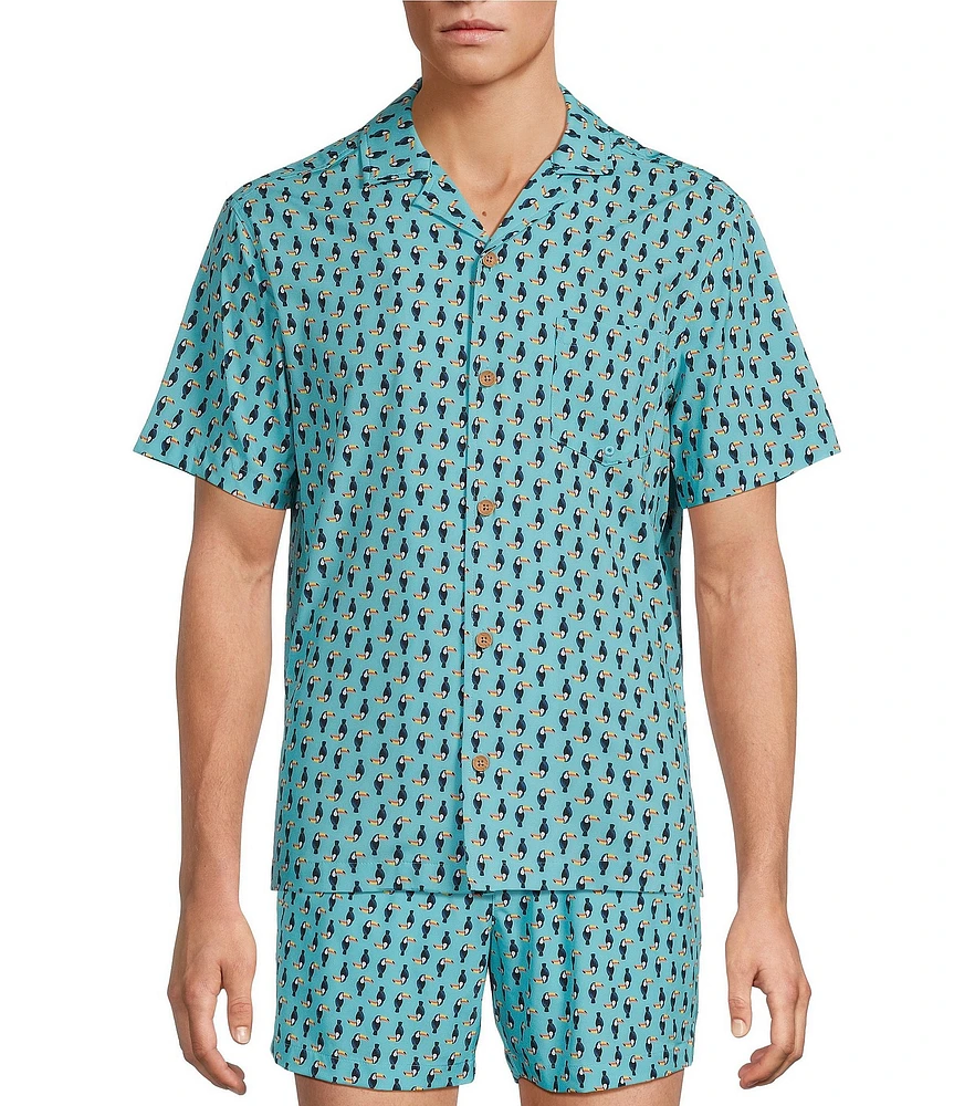 Caribbean Mini Toucan Cabana Woven Top