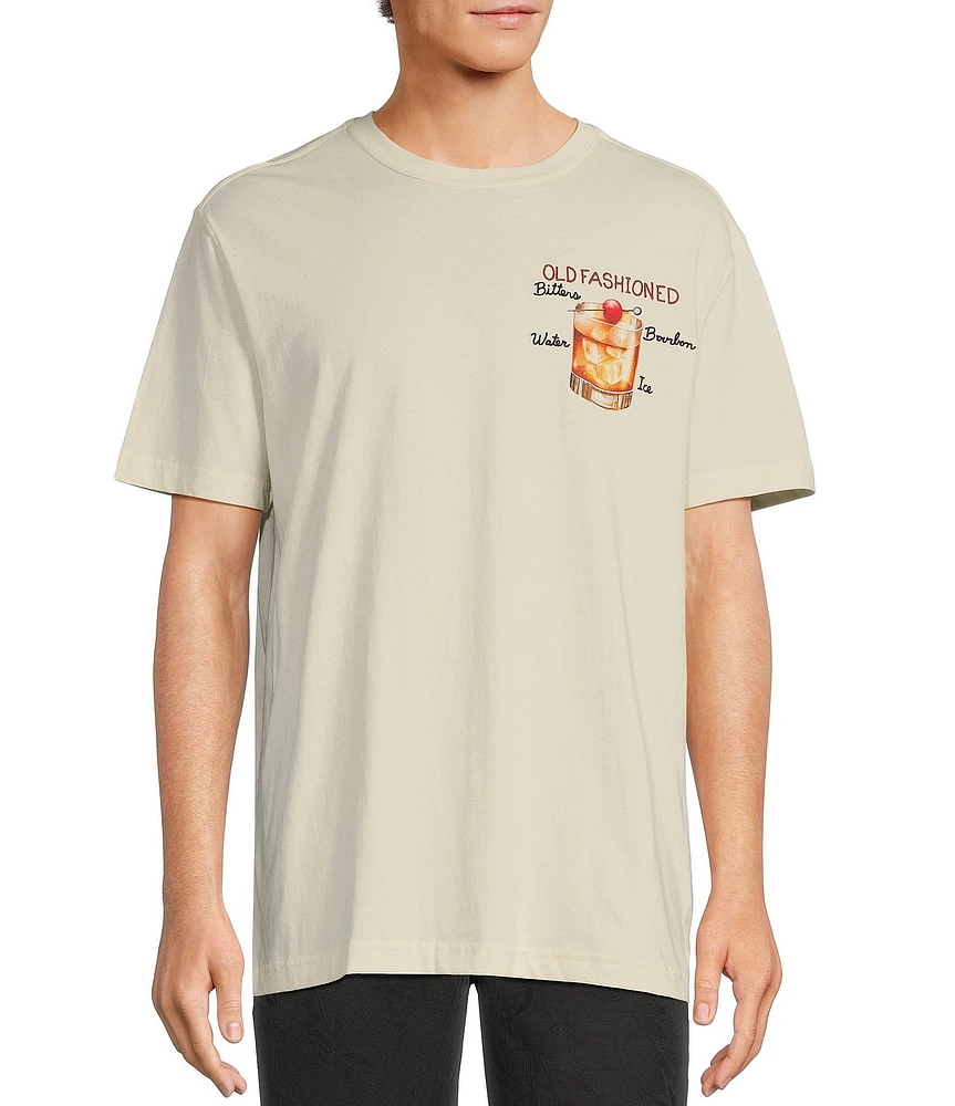 Caribbean Old Fashioned Embroidery Short Sleeve T-Shirt