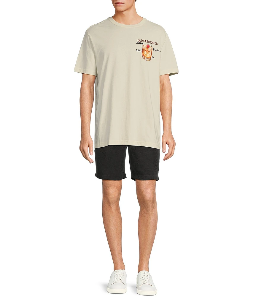 Caribbean Old Fashioned Embroidery Short Sleeve T-Shirt