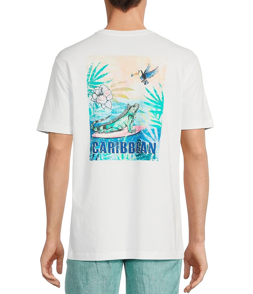 Caribbean Surf Iguana Short Sleeve T-Shirt