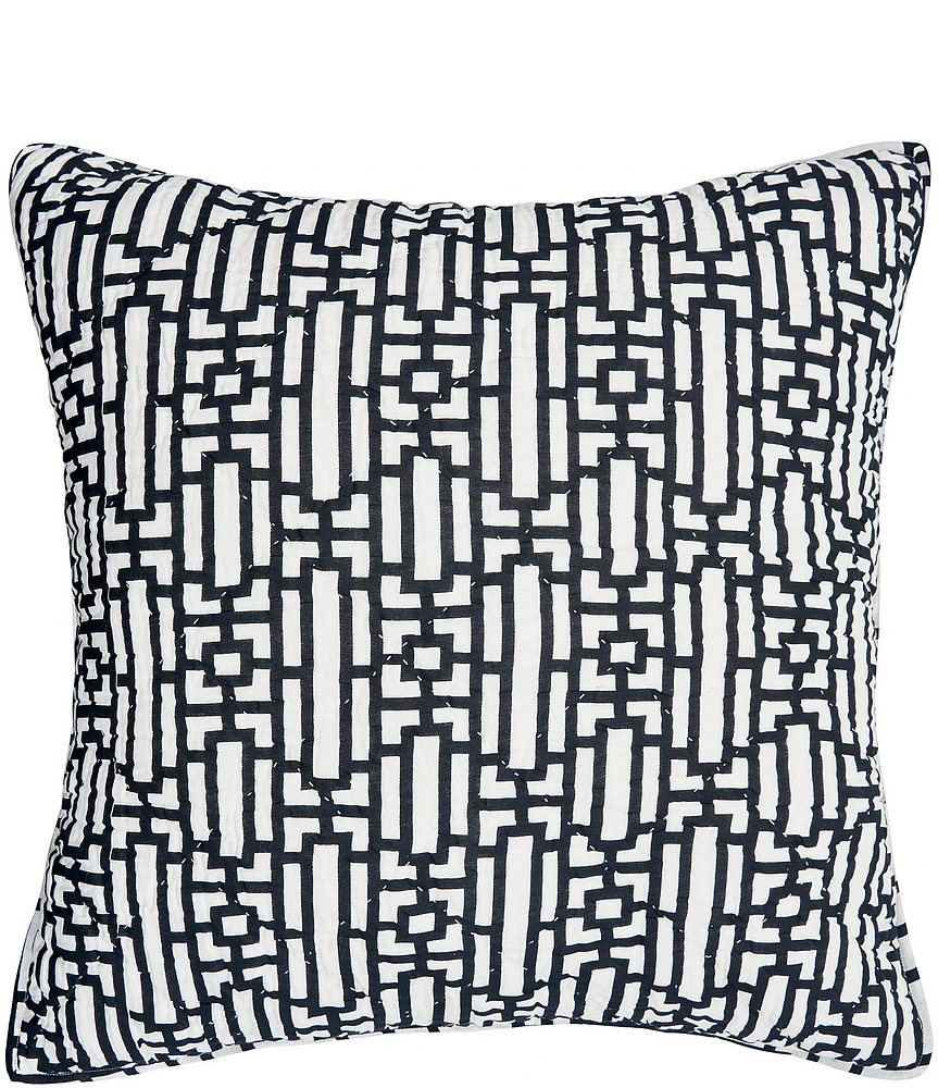carol & frank Naya Geometric Pattern Double-Sided Euro Sham