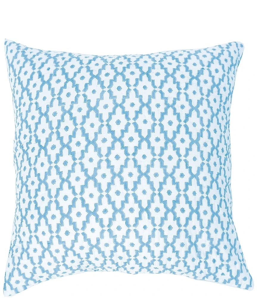carol & frank Talley Hand-Stitched Diamond Pattern Euro Sham
