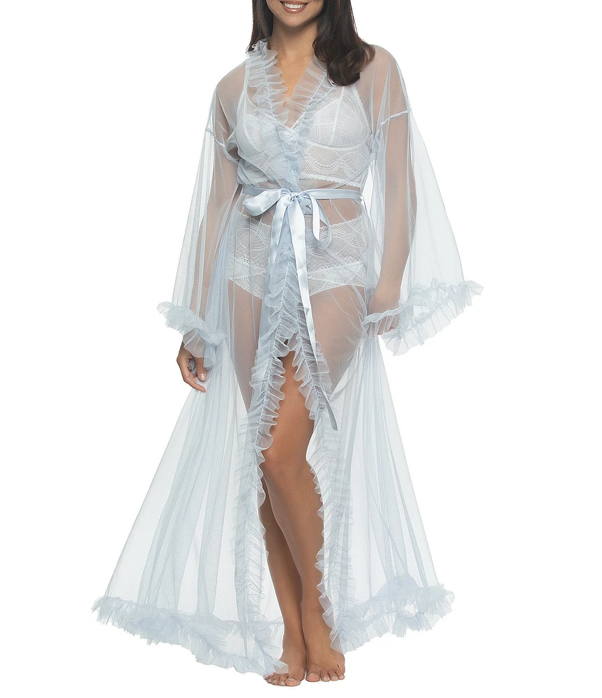 Cassandra Veil Tulle Ruffled Robe
