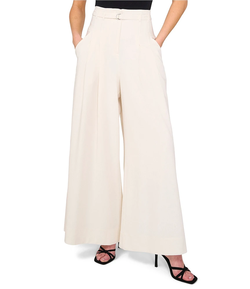 CeCe High Waisted Wide Leg Belted Pants