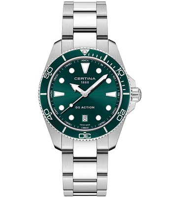 Certina Men's DS Action Quartz Analog Stainless Steel Bracelet Watch