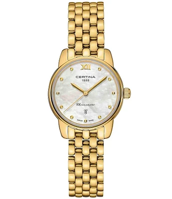 Certina Women's DS-8 Lady Quartz Analog Gold Tone Stainless Steel Bracelet Watch