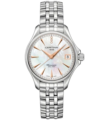 Certina Women's DS Action Lady Diamond Quartz Analog Stainless Steel Bracelet Watch