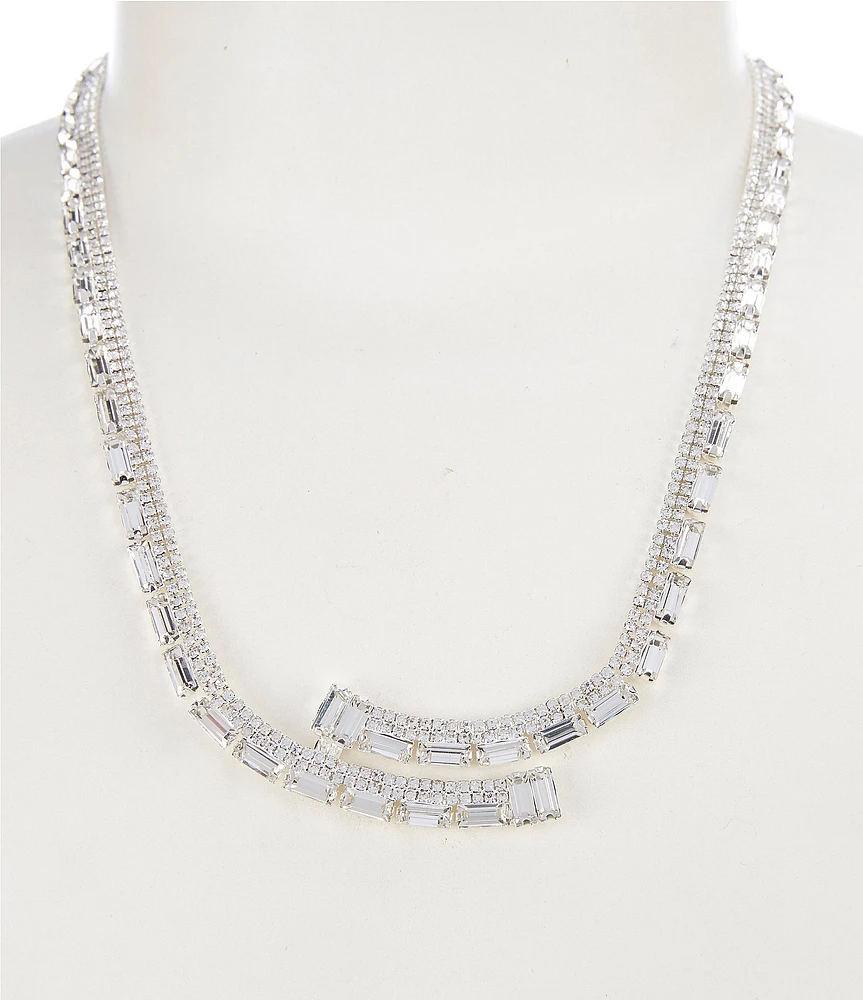 Cezanne Baguette Overlap Collar Necklace