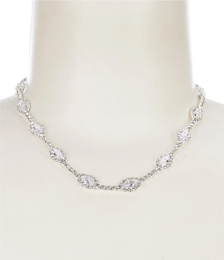 Cezanne Nav Spaced Collar Necklace