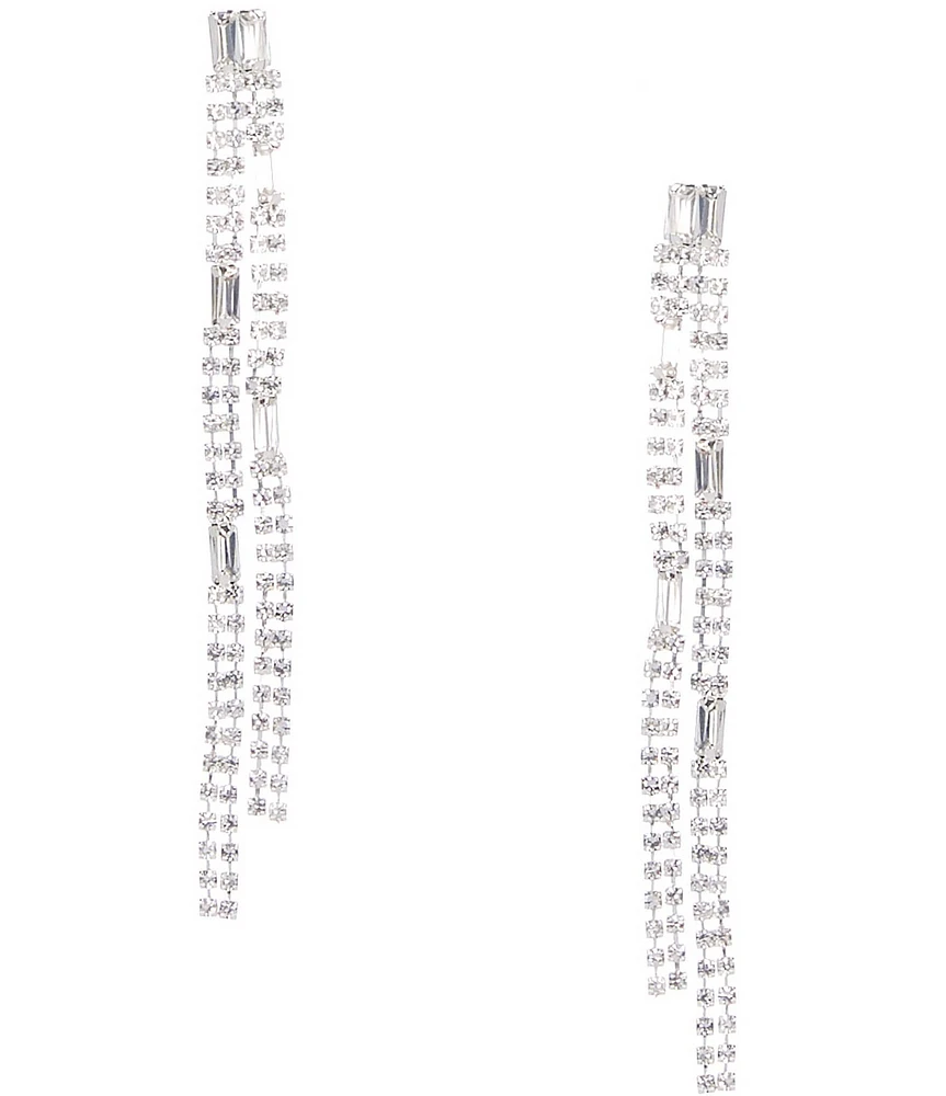 Cezanne Rosalie Baguette Stone Linear Earrings