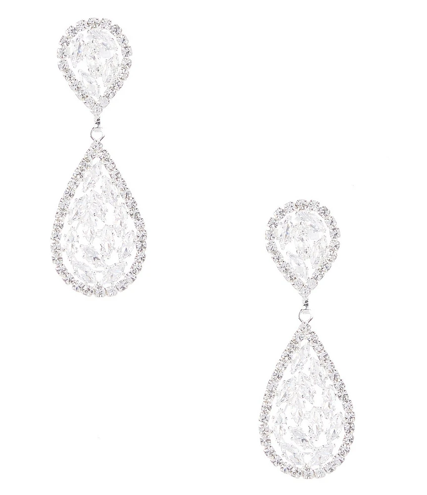 Cezanne Teardrop Stone Mix Drop Earrings