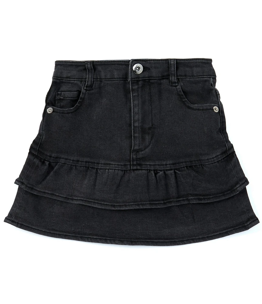 Chelsea & Violet Big Girls Denim Ruffle Mini Skirt