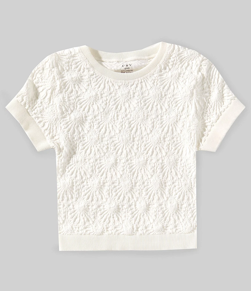 Chelsea & Violet Big Girls Floral Seamless T-Shirt