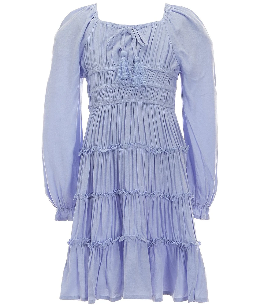 Chelsea & Violet Big Girls Long Flare Sleeve Cupcake Dress
