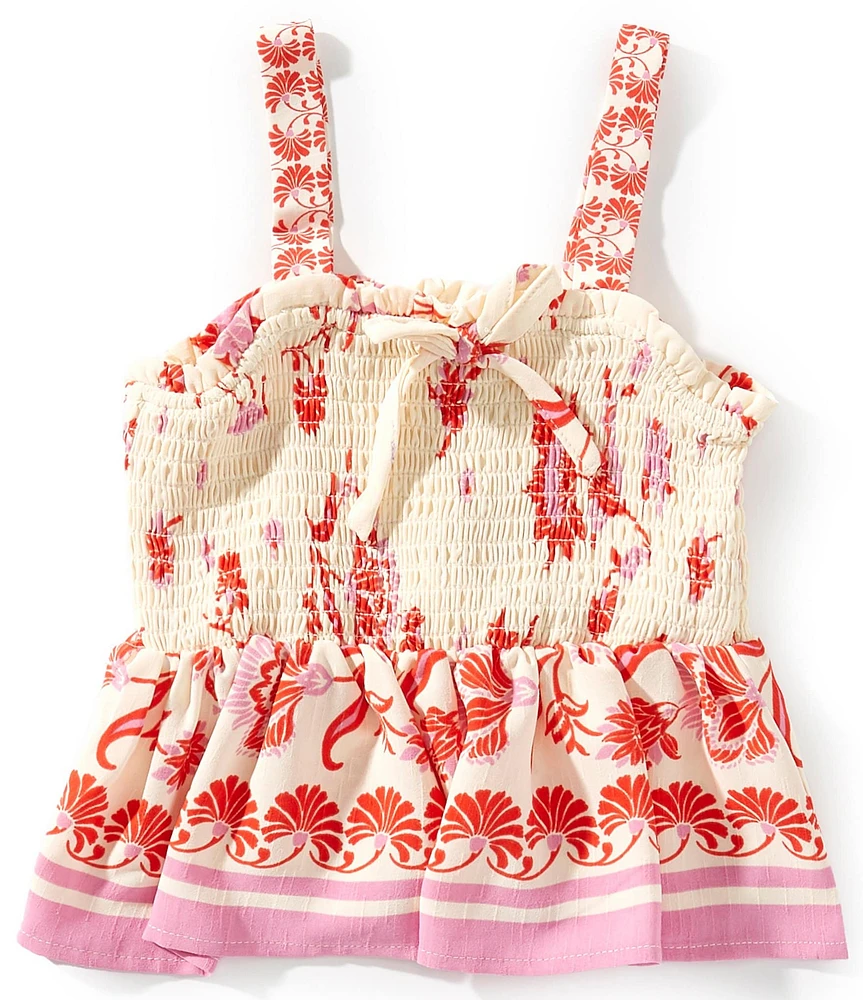 Chelsea & Violet Big Girls Shirred Flare Tank Top