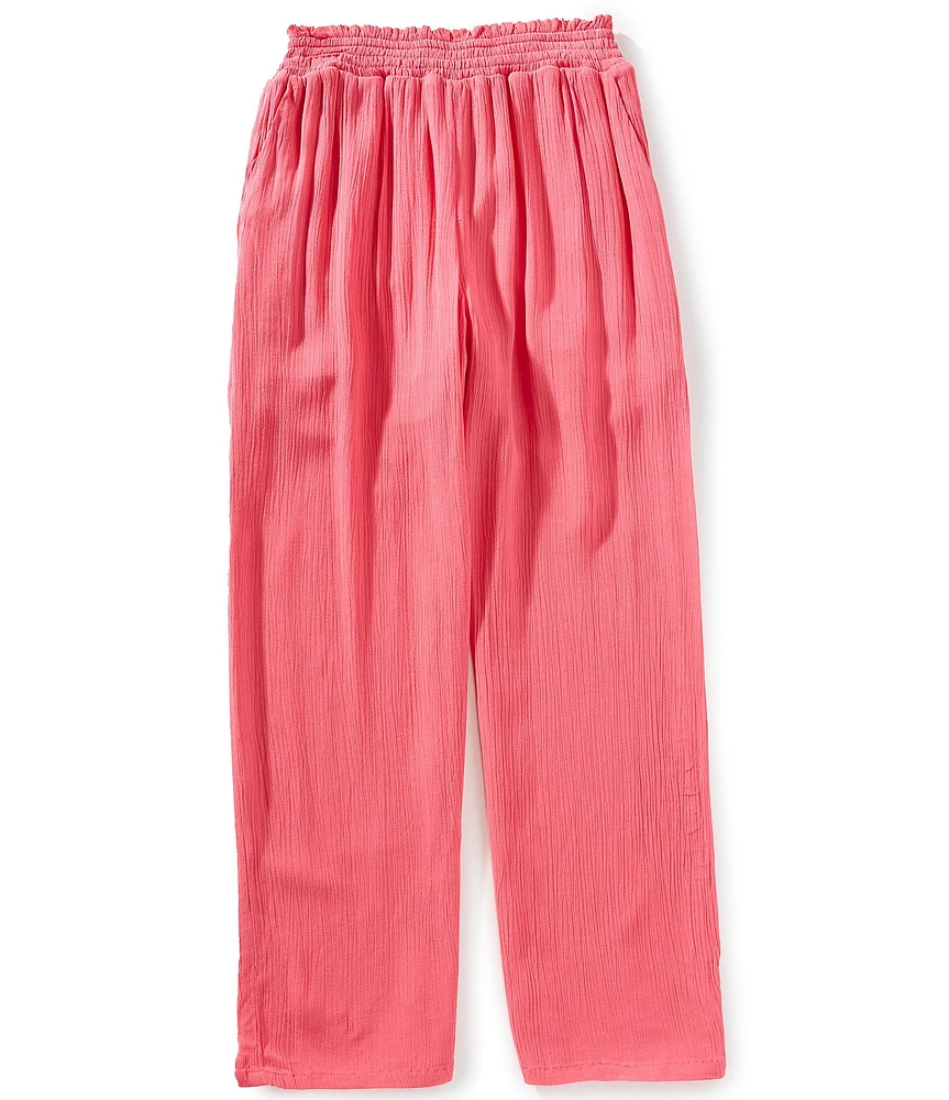 Chelsea & Violet Big Girls Smocked Waist Wide Leg Pants