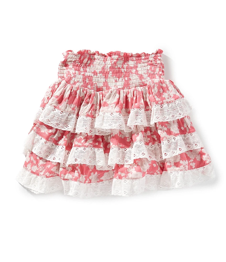 Chelsea & Violet Little Girls Daisy Ruffle Lace Skirt
