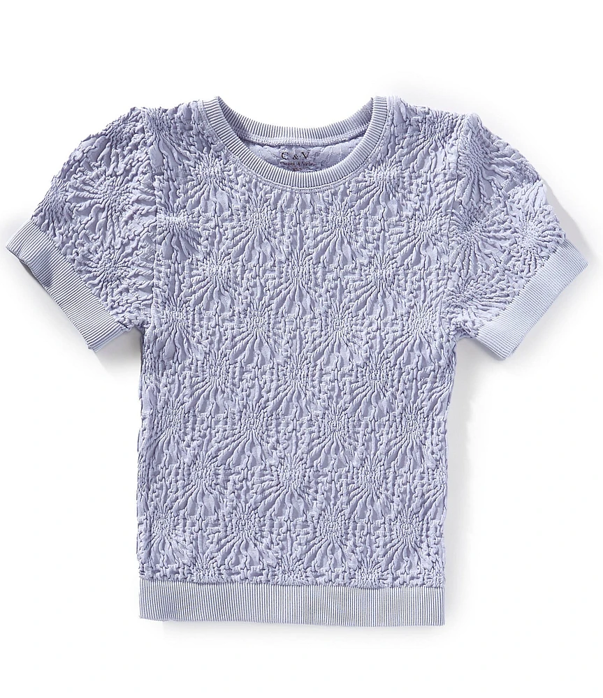 Chelsea & Violet Little Girls Floral Seamless T-Shirt
