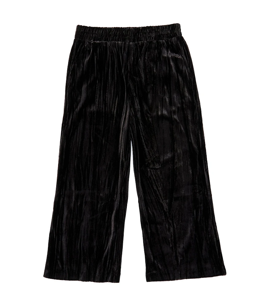 Chelsea & Violet Little Girls Full Length Crushed Velvet Pants