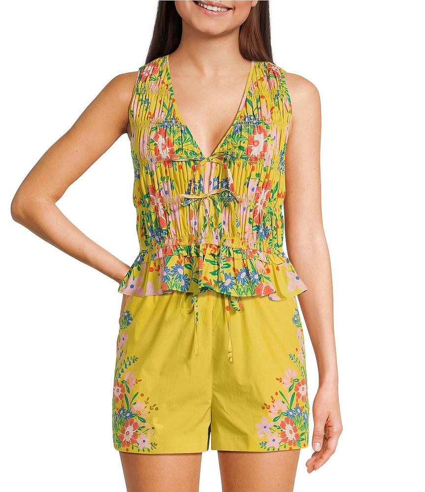Chelsea & Violet Natalie Tie-Front Sleeveless Coordinating Blouse