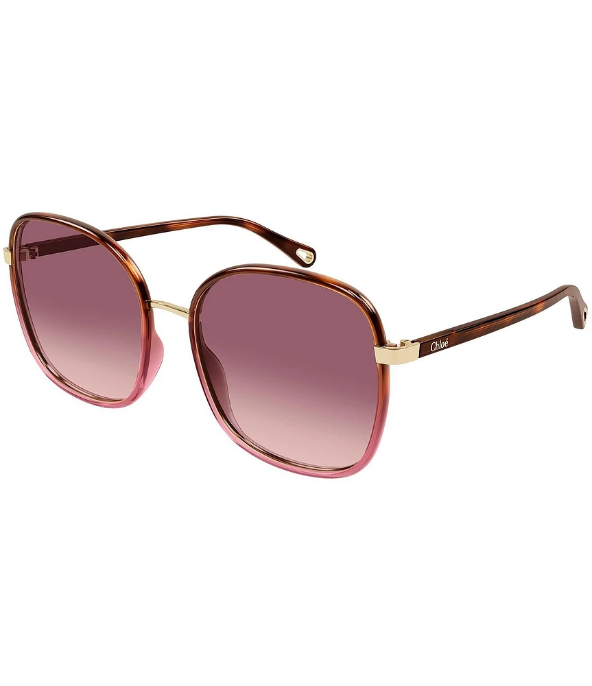 Chloe Women's Franky Havana 59mm Square Sunglasses