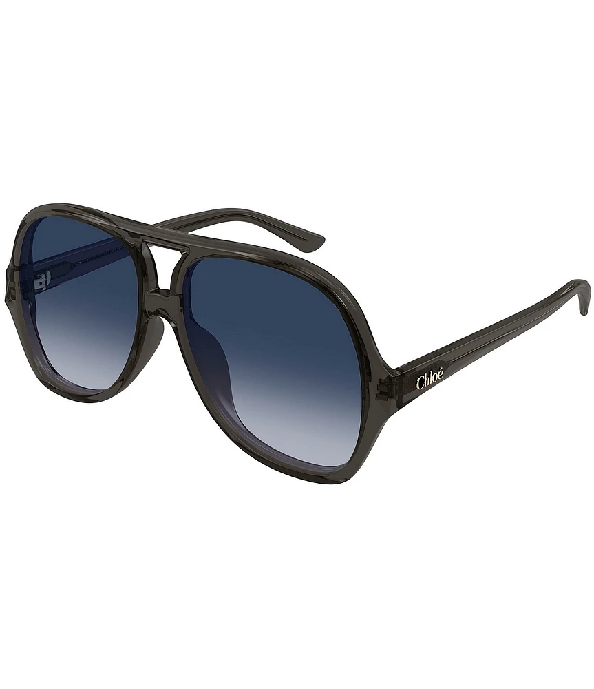 Chloe Women's Salome 58mm Transparent Navigator Statement Sunglasses
