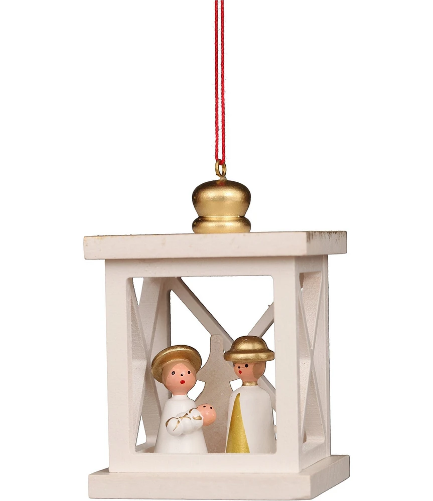 Christian Ulbricht Christmas Lantern with Holy Family Wooden Tree Ornament