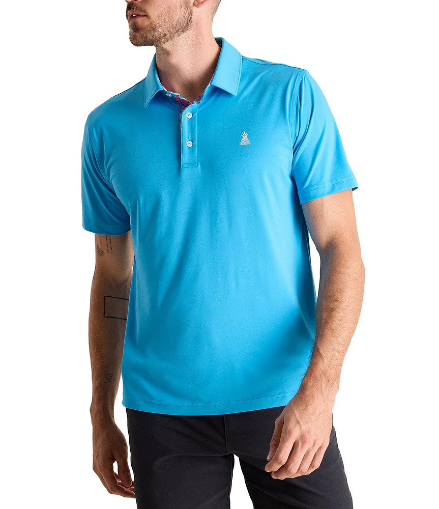 Chubbies Deep Sea Fishin Short Sleeve Solid Peformance Polo Shirt
